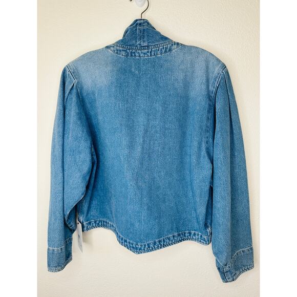 NWT Isabel Marant Medium Wash Pauline Snap Front Denim Jean Jacket 38 / M - Picture 6 of 13